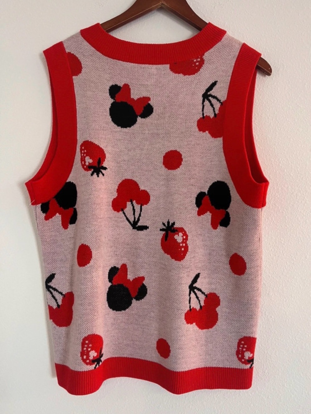 Disney x Her Universe Mickey Cherry Print Sweater Vest - Picture 5 of 5